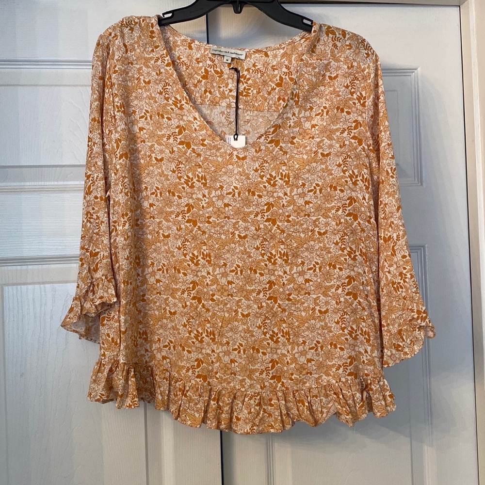 Womens Fall Floral Blouse